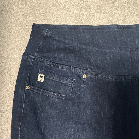 Belle by Kim Gravel Dark Indigo Cropped Jeans - Picture 2 of 8